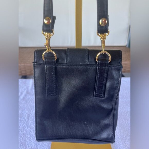 JACLYN SMITH WOMEN SHOULDER CROSSBODY HANDBAG GENUINE LEATHER SMALL BLACK - Picture 2 of 15